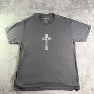 Usher T-Shirt Mens Large Gray Past Present Future 2024 Tour Confessions Cross
